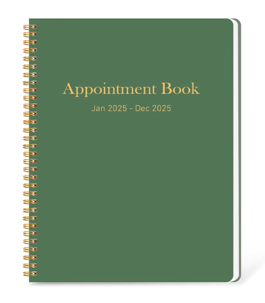 Appointment Planner 2025 Hourly Organizer from 7am - 10 pm, Weekly & Monthly Hourly Schedule Planner from Jan 2025 - Dec 2025, 9" x 11"