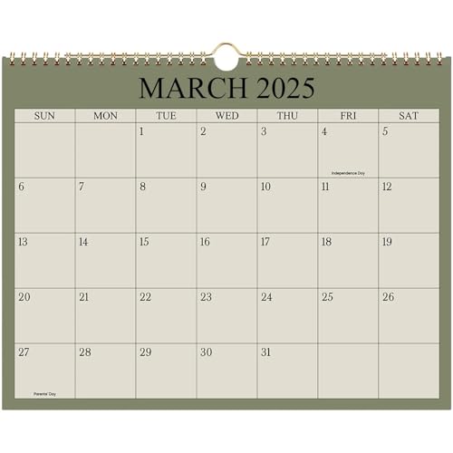 2025 Calendar - 12 Months Wall Calendar from Jan 2025 to Dec 2025, 8.7"x11" Office Wall Calendar for Easy Organizing & Planning - Sage Green