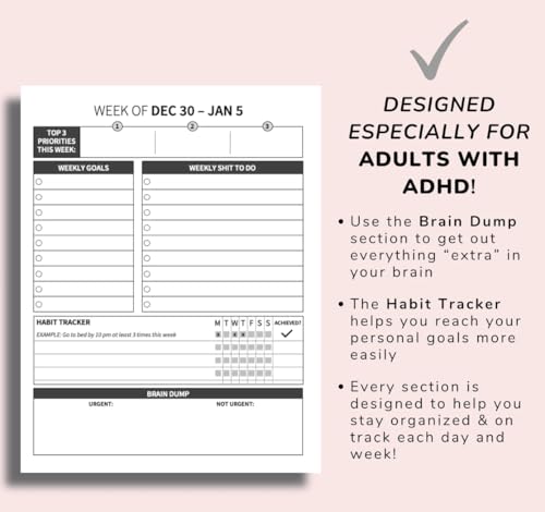 My Brain Has Too Many Tabs Open Planner 2025 Funny Daily Planner for ADHD Adults