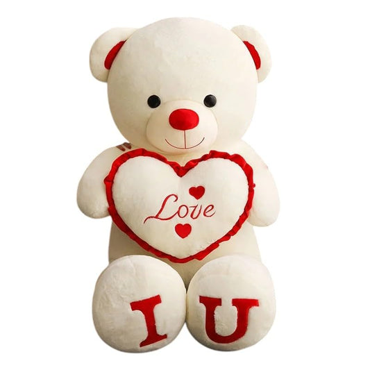 Giant Teddy Bear with Love Heart, Valentine's Day Gift, 100 cm
