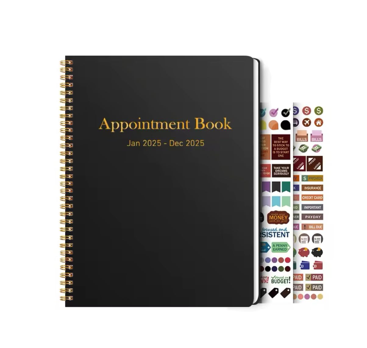 Appointment Planner 2025 Hourly Organizer from 7am - 10 pm, Weekly & Monthly Hourly Schedule Planner from Jan 2025 - Dec 2025, 9" x 11"