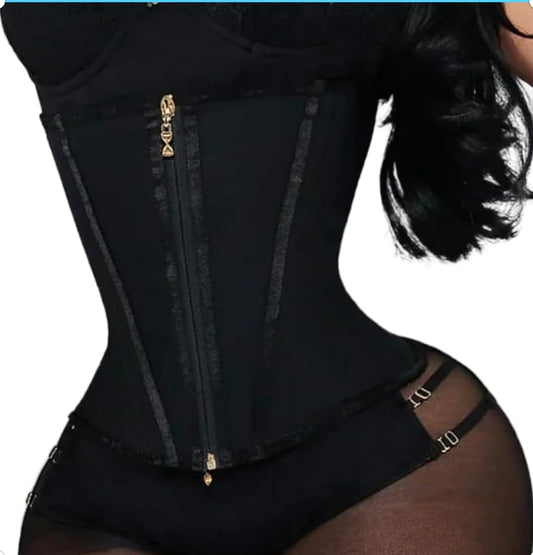 Tummy Control Zipper Vest: Women's Plus Size Faja Waist Trainer Corset, Body Shaper, Cincher, Shapewear Slimming Belt