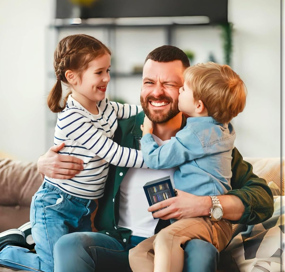 Anxiety Bookshelf Mini Bookshelf Ornament Miniature Bookshelf Decor Shake Bookshelf Shake Away Your Anxiety Miniature Book Library with Mini Books for Book Lovers Home Room Office Decor (Blue)