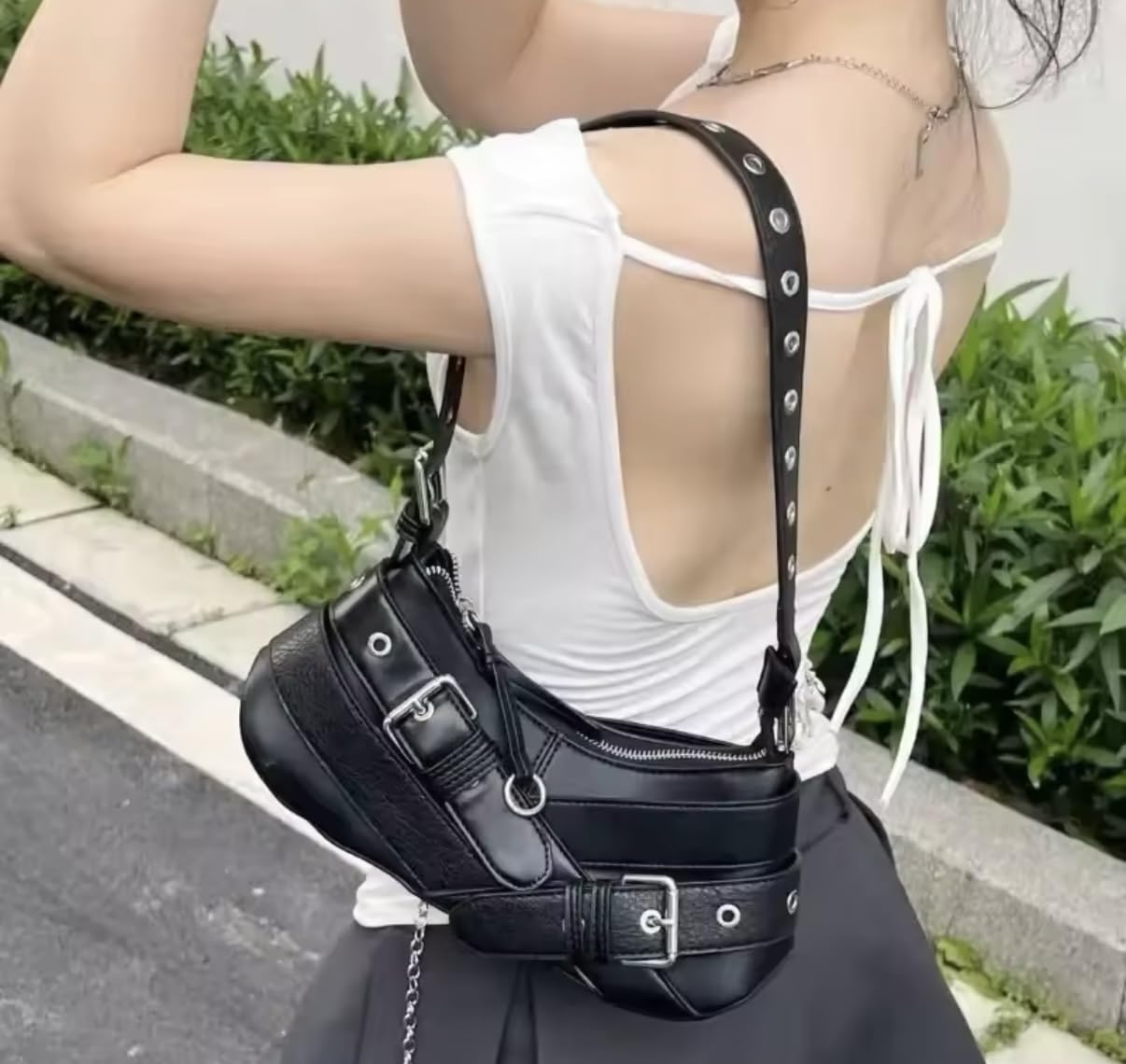 Vintage Deco Motorcycle Shoulder Bag for Women