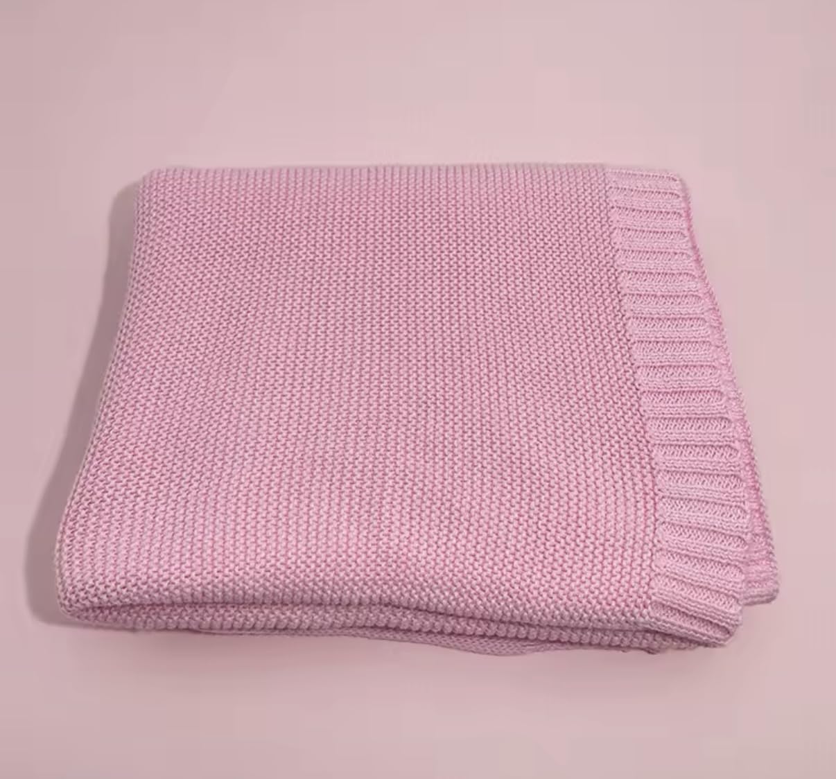 Abigail&bleu Personalized Name Baby Knitted Blanket, 100% Cotton, 40 x 31 inches, Skin-Friendly, Warm Newborn Wrap for Winter