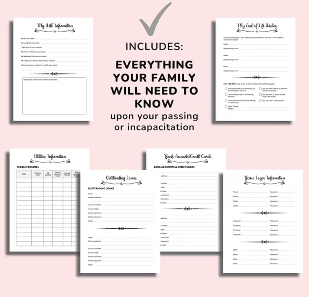 F*ck I'm Dead, Now What? Book End of Life Planner & Journal- Important Document Organizer, for Possessions, Guided Final Arrangements, When I'm Gone Workbook, Notebook for Possessions, Business Affairs, and Final Wishes (Black)