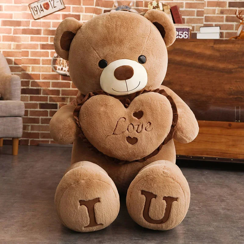 Giant Teddy Bear with Love Heart, Valentine's Day Gift, 100 cm