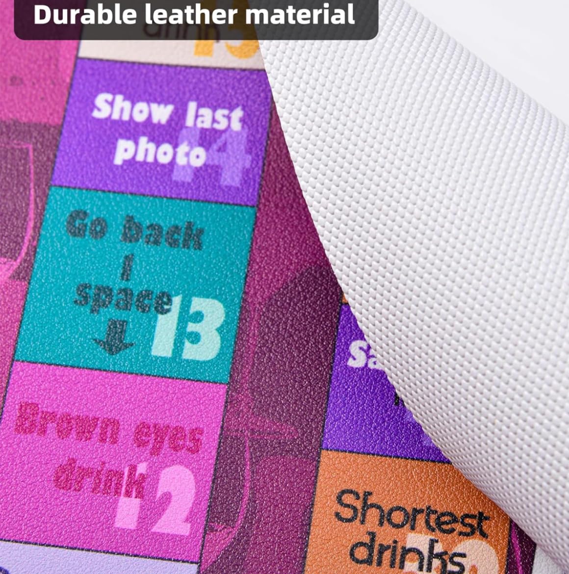 Drink Up Board Game Set with 8 Player Pieces, 2 Dice, 15 x 11 inch Game Board, Party Game for Adults, Interactive Girls Night, Drinking Games, Bachelorette, Age 21+, 2-8 Players