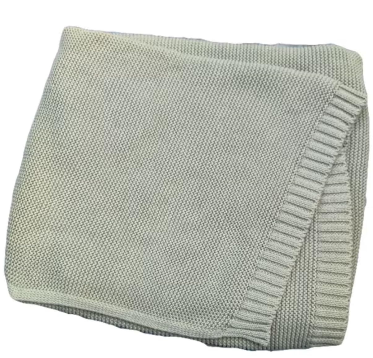 Abigail&bleu Personalized Name Baby Knitted Blanket, 100% Cotton, 40 x 31 inches, Skin-Friendly, Warm Newborn Wrap for Winter