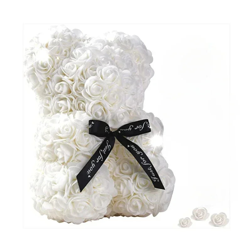 New Artificial Flower Eternal Rose Teddy Bear for Mom Mother's Day Birthday Valentine's Day Anniversary Gifts & Artificial Decor