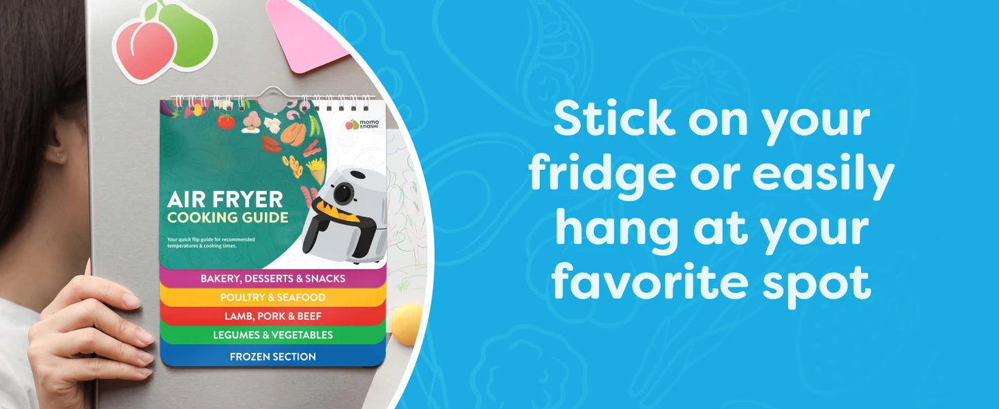 Air Fryer Cookbook Magnetic Cheat Sheet, Guide Booklet, Cookbooks Instant Accessories Oven Cooking Pot Temp Times Chart