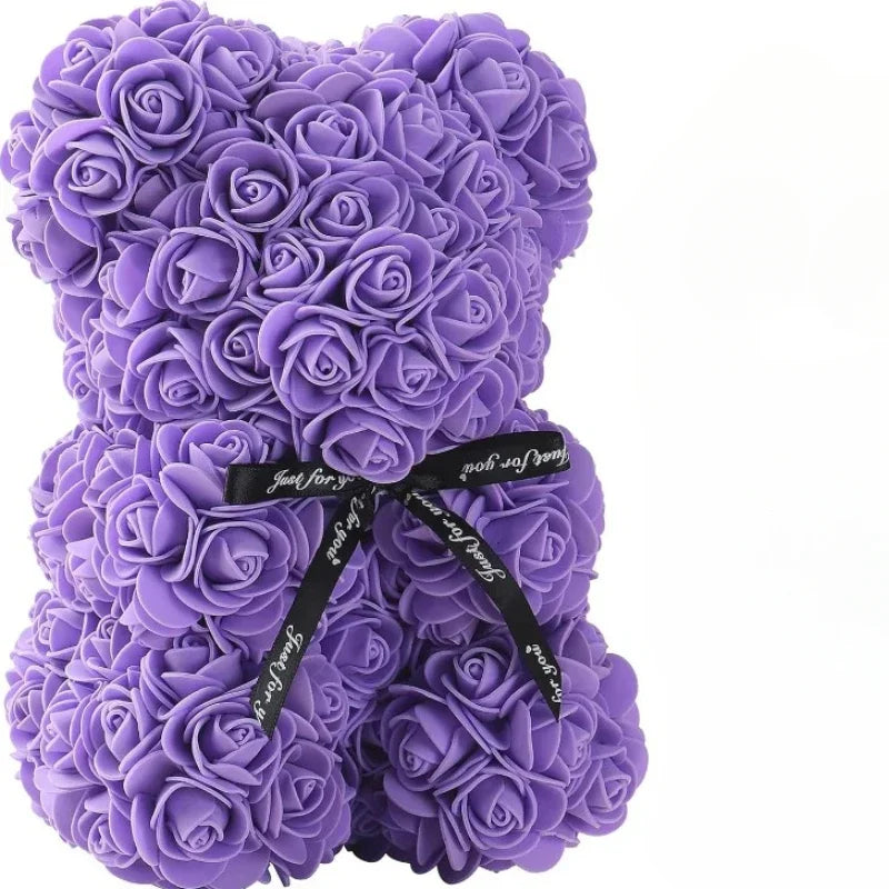 New Artificial Flower Eternal Rose Teddy Bear for Mom Mother's Day Birthday Valentine's Day Anniversary Gifts & Artificial Decor